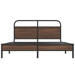 vidaXL Cadre de lit sans matelas 150x200 cm chêne marron