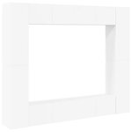 vidaXL Ensemble de meubles TV 8 Pièces Blanc Bois d'ingénierie