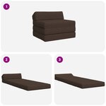 vidaXL Canapé-lit pliable Taupe 200 x 70 x 10 cm Tissu