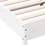 vidaXL Cadre de lit sans matelas blanc 200x200 cm bois massif de pin