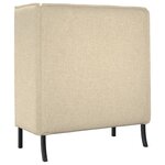 vidaXL Canapé à dossier haut Crème 109x56x121 cm Tissu