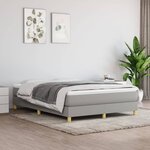 vidaXL Cadre de lit sans matelas gris clair 140x190 cm tissu