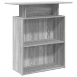 vidaXL Bureau de réception sonoma gris 100x40x104 cm bois ingénierie