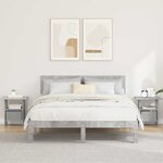 vidaXL Table de chevet avec tiroir 2 Pièces Gris béton 41 x 40 x 45 cm