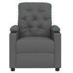 vidaXL Fauteuil de massage Gris foncé Tissu