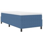 vidaXL Lit à ressort avec matelas bleu  90 x 200 cm  Tissu velours côtelé