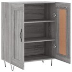 vidaXL Buffet sonoma gris 69 5x34x90 cm bois d'ingénierie
