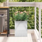 vidaXL Cache-pot de jardin Argent Acier inoxydable