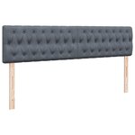 vidaXL Cadre de lit ottoman avec matelas gris foncé 200x200 cm velours