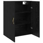 vidaXL Armoire Murale Montage mural 2 Pièces Chêne noir 69 5 x 34 x 90 cm
