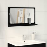 Miroir de salle de bain vidaXL en chêne noir 60x10 5x37 cm en bois reconstitué
