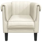 vidaXL Fauteuil crème velours