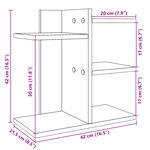 Organisateur armoire de bureau 42 x 21 5 x 42 cm bois ingénierie Concrete gris 02_0043565
