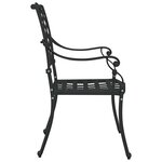 vidaXL Chaise de jardin 2 Pièces Noir 55 x 56 5 x 91cm Aluminium
