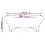 Chauffe-plat hexagonal vidaXL noir 75x75x28 cm en acier