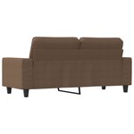 vidaXL Canapé à 2 places Marron 140 cm Tissu
