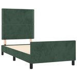 vidaXL Cadre de lit avec tête de lit Vert foncé 100x200 cm Velours