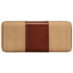 vidaXL Banc saut de cheval 58 cm marron cuir véritable et manguier