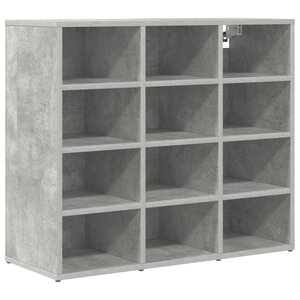 vidaXL Cabinet à chaussures avec étagère Gris béton 77 5 x 30 x 67 cm