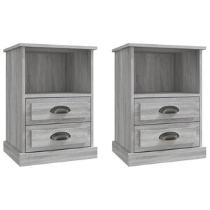 vidaXL Tables de chevet 2 Pièces sonoma gris 43x36x60 cm