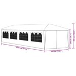 vidaXL Tente de réception 3x12 m vert