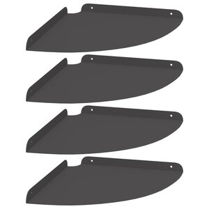vidaXL Étagère Flottante d'Angle 4 pc Noir 30 x 30 x 2 cm