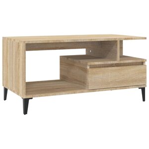 vidaXL Table basse Chêne sonoma 90x49x45 cm Bois d'ingénierie