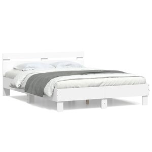 vidaXL Cadre de lit sans matelas blanc 150x200 cm
