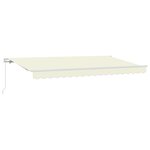 vidaXL Auvent rétractable Crème 400 x 200 cm tissu