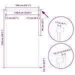 vidaXL Store enrouleur occultant blanc cassé 140x150 cm largeur tissu