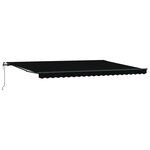 vidaXL Auvent Rétractable Noir 500 × 300 cm tissu