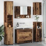 vidaXL Ensemble de mobilier de salle de bain 5 Pièces Bois ancien