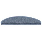vidaXL Tapis d'escalier autocollants 30 Pièces 65x21x4 cm bleu