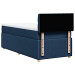vidaXL Sommier à lattes de lit avec matelas Bleu 90x190 cm Tissu