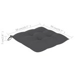 vidaXL Coussins de chaise 4 Pièces anthracite 50x50x7 cm tissu oxford