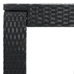 vidaXL Ensemble de bar de jardin 3 Pièces avec coussins noir poly rotin