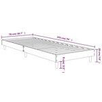 vidaXL Cadre de lit sans matelas blanc 75x190 cm bois d'ingénierie