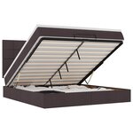 VidaXL Cadre de lit ottoman avec matelas marron foncé 180x200 cm tissu