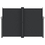 vidaXL Auvent latéral rétractable noir 180x1000 cm