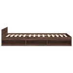 vidaXL Cadre de lit avec tiroir sans matelas chêne marron 90x200 cm