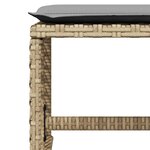 vidaXL Ensemble à manger de jardin et coussins 9 Pièces beige Poly rotin
