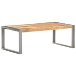 vidaXL Table basse 110x60x40 cm Bois de manguier brut