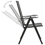 vidaXL Chaises pliables en maille lot de 4 Acier Anthracite