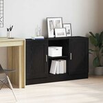 Buffet vidaXL en chêne noir 120x30 5x70 cm en bois d'ingénierie