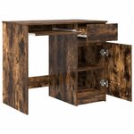 vidaXL Bureau chêne fumé 86x49x76 cm bois d'ingénierie