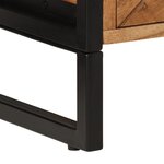 vidaXL Armoire de salle de bain bois massif d'acacia et fer