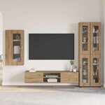 vidaXL Ensemble meuble TV FLORIN Chêne artisanal Bois d'ingénierie