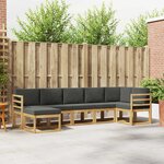 vidaXL Ensemble de canapés d'extérieur 7 Pièces Blanc et anthracite