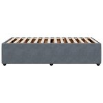 vidaXL Cadre de lit sans matelas gris foncé 100x200 cm velours