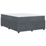 vidaXL Cadre de lit avec matelas Autre Gris foncé 140 x 200 cm Velours